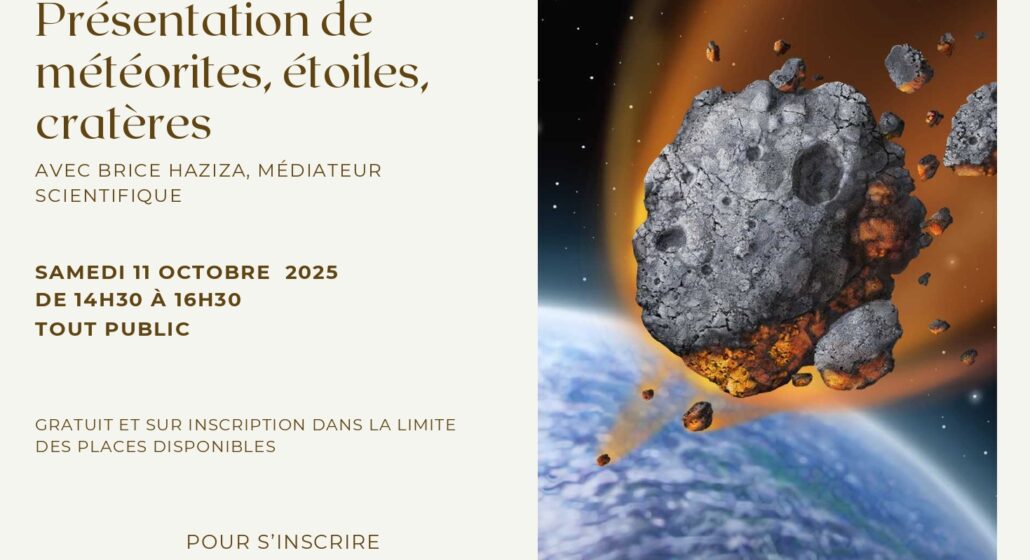 Présentation de météorites, étoiles_Châteaurenard